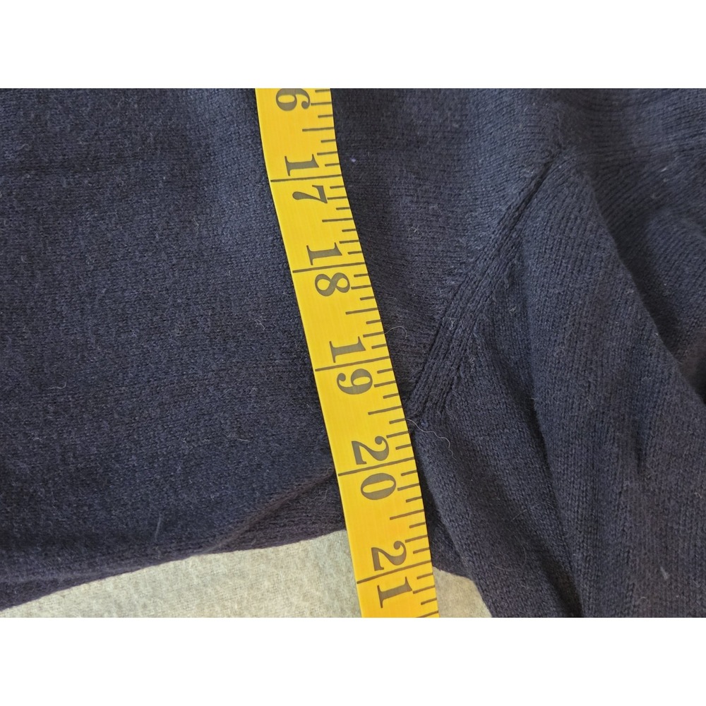 Abercrombie & Fitch Sweater Mens L Wool Mix V Neck Pullover Y2K Blue Preppy NEW - Picture 6 of 13